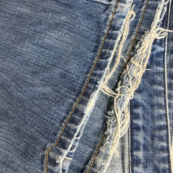 H&M &Denim 36X30 Fit LAD Straight Leg Jeans Distressed Midrise Grunge Streetwear - Picture 4 of 11